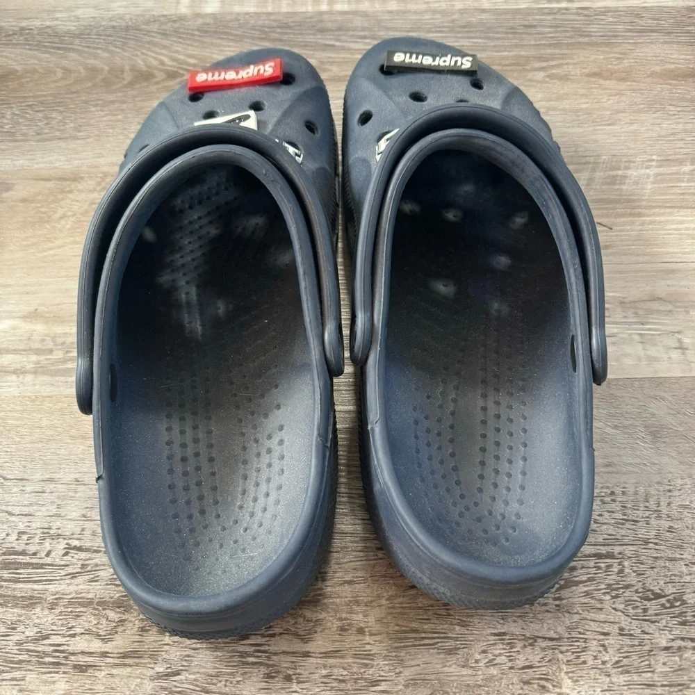 Navy Blue men’s Crocs size 11 Not worn very much no real issues